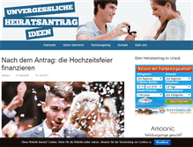Tablet Screenshot of heiratsantrag-ideen.com